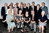 Class of 1958 reunion, may be the 45th. L-R: Front:  Darlene Lutze,  Janet Kehm, Nancy Root, Norman Crouch, Anna Marie Marty. Middle: Gloria &#34;Jeannie&#34; Lehnherr, James Kennedy, John Ponyicsanyi, Rosanda Richards, Virginia Studer. Rear: Bruce Kehm, Ernest Gempeler, Frita Graber, Steve Boyum, Eugene Hefy, Roger Dooley, Armin Daubert.